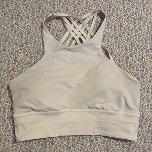 Lululemon Free to Be Moved High Neck Bra White Size 8 EUC